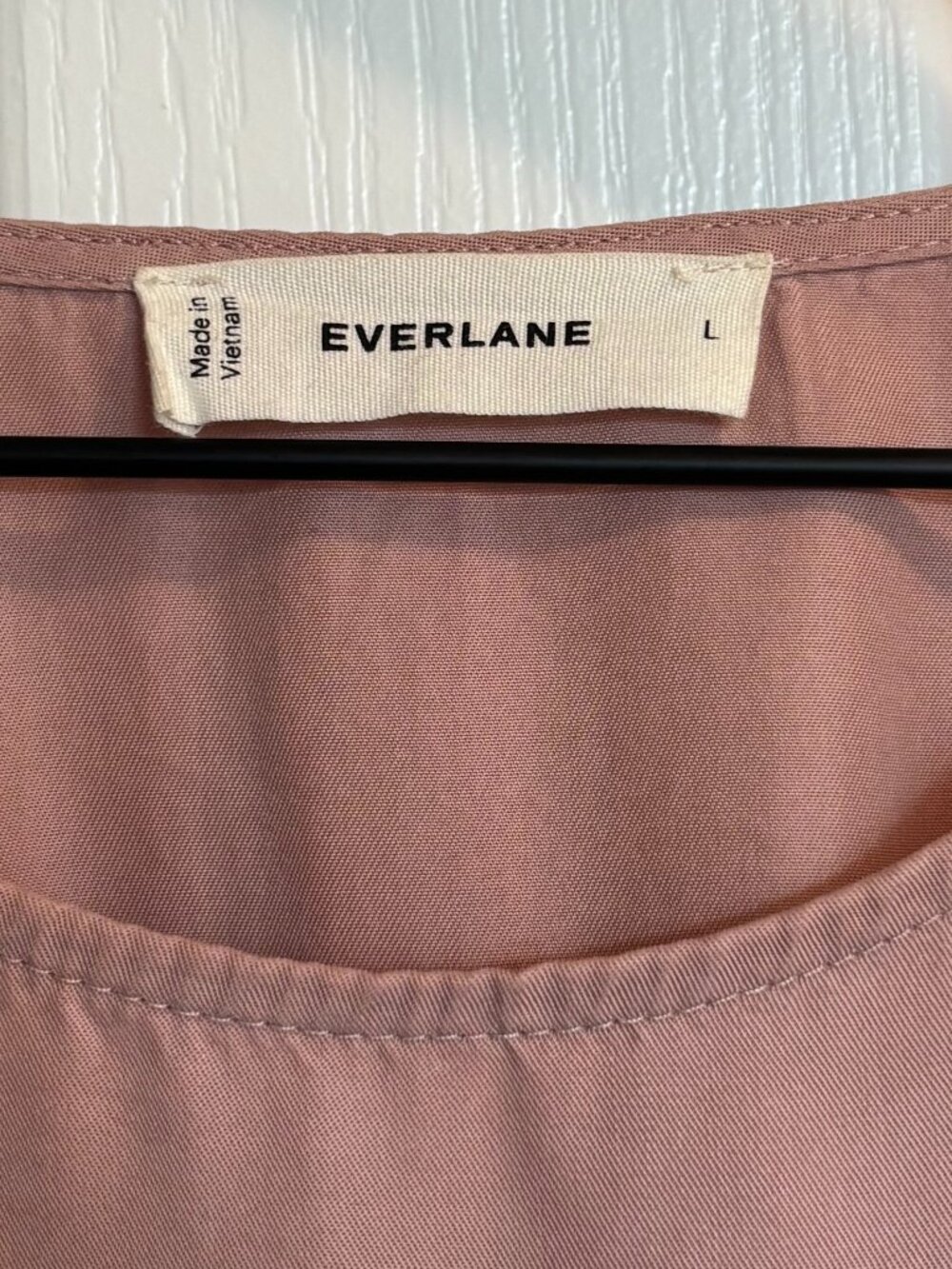 Everlane - Blush / Rose Capped Sleeve Blouse - Size L - Picture 3 of 5